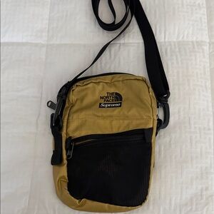 Supreme x The North Face Yellow and Black Crossbody Bag